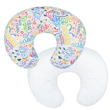 Bxuanw Nursing Pillow Cover Stretchy Pillow Slipcovers For Breastfeeding Moms Two-Sided Design (Colorful World)