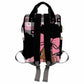 Artsadd Custom Name Baby Diaper Bag From Mom Dad, Personalized Pink Hearts Plaid Baby Backpack With Stroller Straps Large Capaci