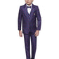 Jeetethnics Boys Navy Blue Checked Coat Suit Set With Waistcoat Shirt And Trousers (9058J)