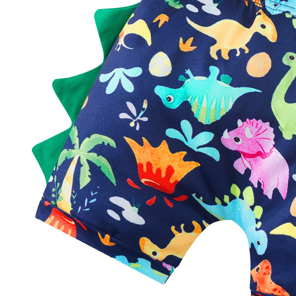 Mommy'S New Man Toddler Baby Boys 1St Birthday Dinosaur Cake Smash Outfit Short Sleeve Bodysuit Bloomers Adjustable Back Suspend