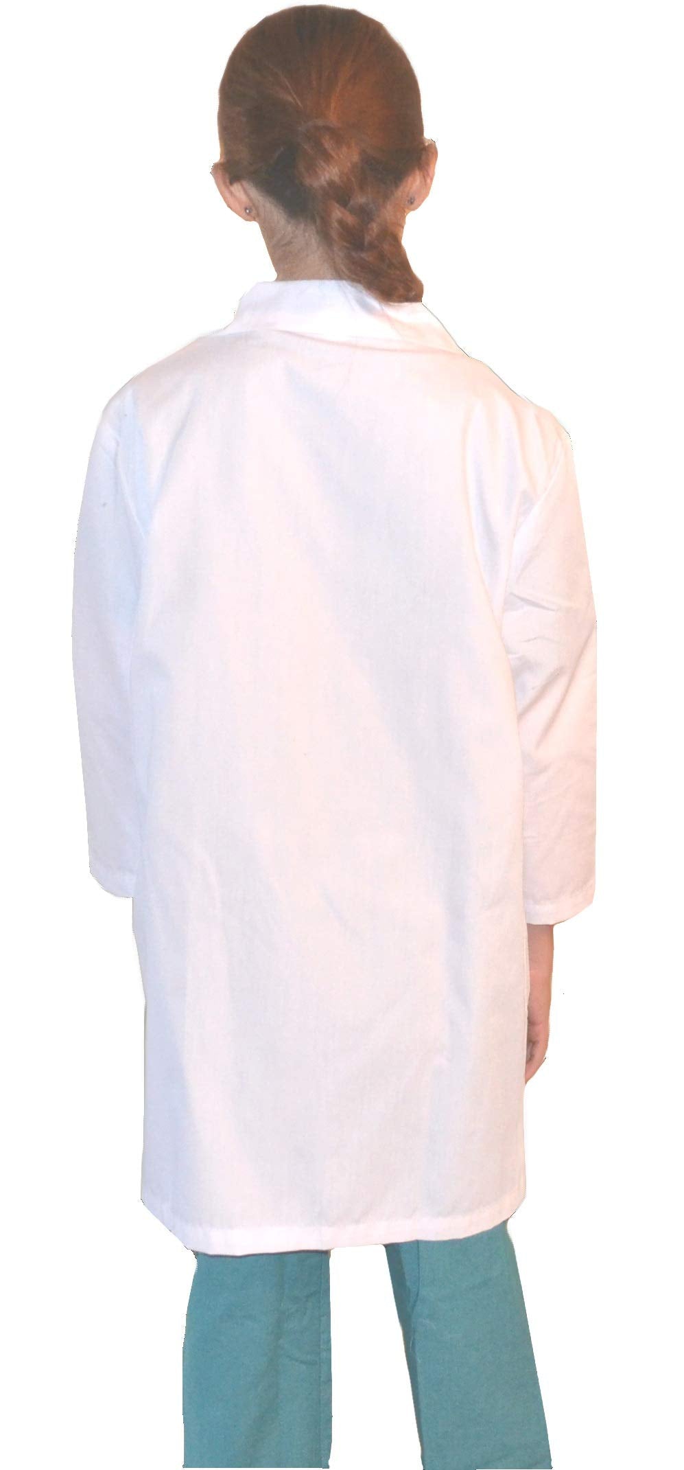 My Little Doc Custom Kids Lab Coat, Includes Embroidered Name, Size 12/14 White