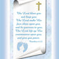 Christening Gift For Baby Boy | Cute Picture Frame | Affordable, Colorful | Holds A 3.5 X 5 Photo | Easyfront-Load Design | Blue