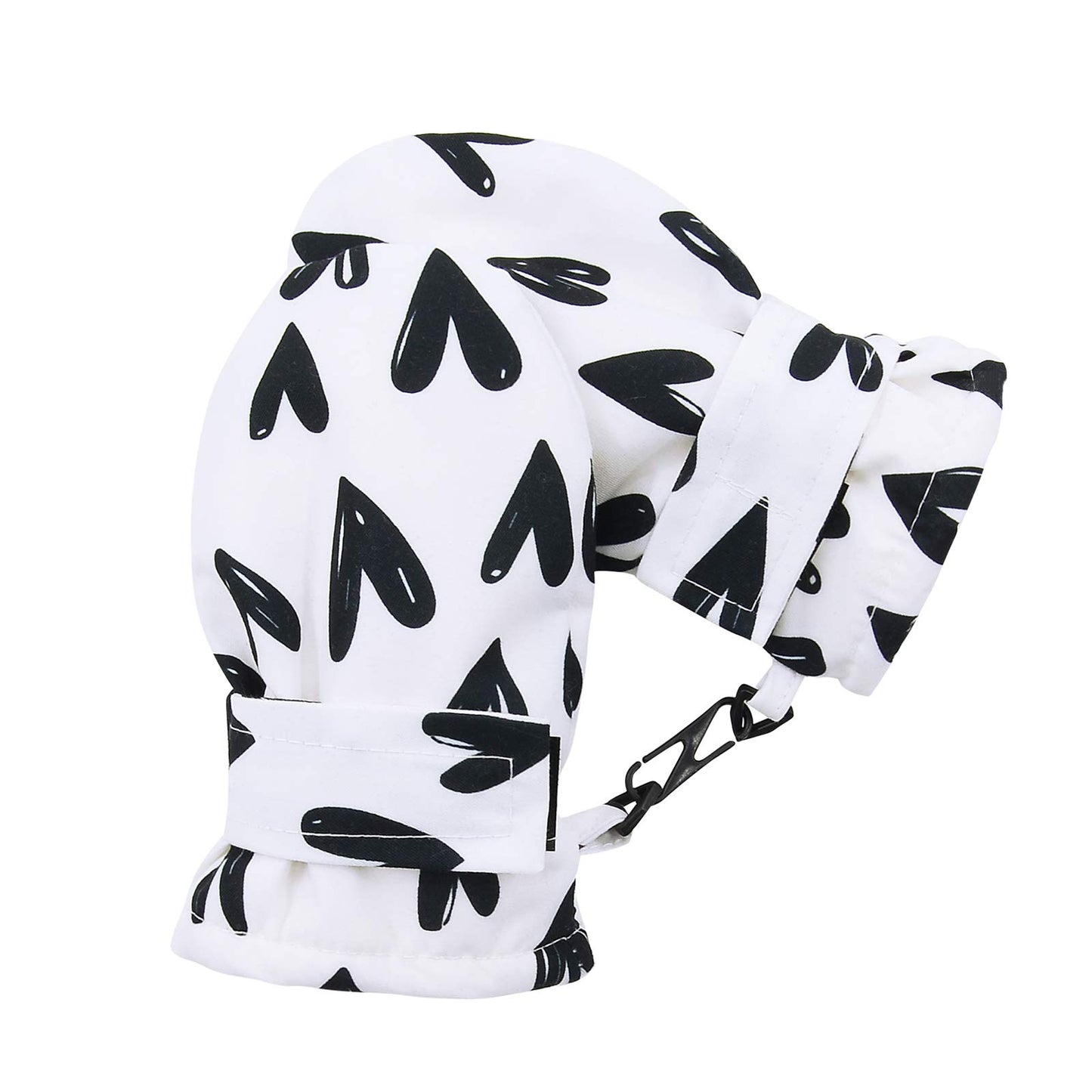 Lined Fleece Toddler Mittens Kids Winter Warm Gloves Child Ski Gloves Waterproof Snow Baby Mitten For Boys Girls White S