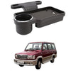 Oshotto (FT04) Foldable Car Auto Headrest Rear Back Seat Table Drink Food Cup Tray Holder Compatible with Toyota Qualis  Black