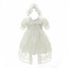Coozy Baby Girl Christening Baptism Gowns Toddler Princess Wedding Special Occasion Dress 3Pcs Outfits (Ivory, 6M/6-12Months)