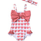Mioglrie Baby Girl Swimsuit Infant 18-24 Month Bathing Suits Newborn Girls Summer Beach Swimwear Toddler Cute Pink Heart One Pie