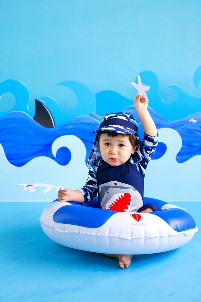 Vaenait Baby 0-24M Baby Boys Rashguard Swimwear Swimhat Cooling Jaws S