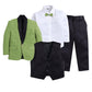 Jeetethnics Boys Green Coat Suit Set With Waistcoat Shirt And Trousers (9090H)