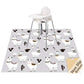 Baby Splat Mat For Under High Chair, 51 X 51 Inch Splash Mat, Waterproof And Washable Spill Mat, Anti-Slip Floor Protector