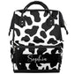 SPYORBKX Personalized Diaper Bag Backpack for Baby Boy Nappy Backpack for Mom Waterproof Diaper Boy Bag for Dad Mom Gifts Cow Pr