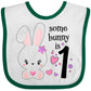 Inktastic Somebunny Is One- First Birthday Bunny Baby Bib White And Green 34331