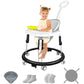 Foldable Baby Walker For Boys And Girls, 5-In-1 Baby Walker With Wheels, Adjustable Height Toddler Activity Walker With Music Tr
