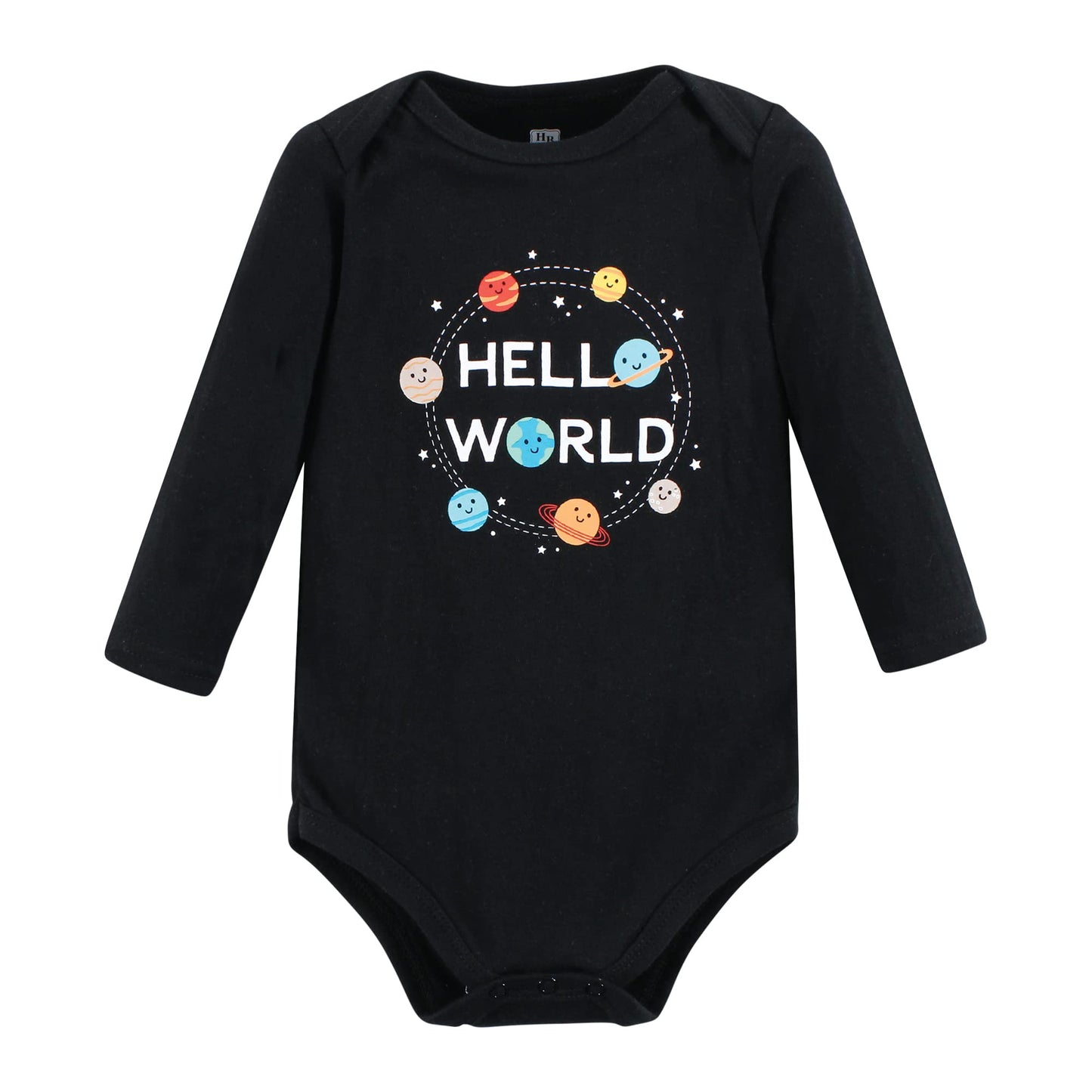 Hudson Baby Unisex Baby Cotton Long-Sleeve Bodysuits, Happy Planets 7-Pack, Preemie