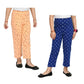 indi weaves Pack of 2 Girls Cotton Printed Pyjama | Soft Breathable Elastic Waist Night Pants for Girls | Comfortable Lounge Wea