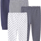 Kiddiezoom 4-Pack Newborn Pants Baby And Toddler Unisex Cotton Trousers Pants