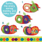 KIDS PREFERRED Eric Carle Very Hungry Caterpillar Activity Apple and Plush - Crinkle Texture Inside and Attached Leaf Teether -