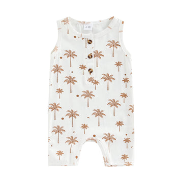Ciycuit Baby Boy Sleeveless Romper Newborn 0 3 6 9 12 Months Summer Clothes White 3-6 Months