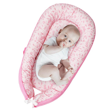 Amawmw Baby Lounger For Newborn Infant Baby Nest Sleeper For 0-12 Months Removable Lounger Cover For Co Sleeping Washable Portab