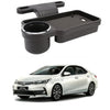 Oshotto (FT04) Foldable Car Auto Headrest Rear Back Seat Table Drink Food Cup Tray Holder Compatible with Toyota Corolla  Blac