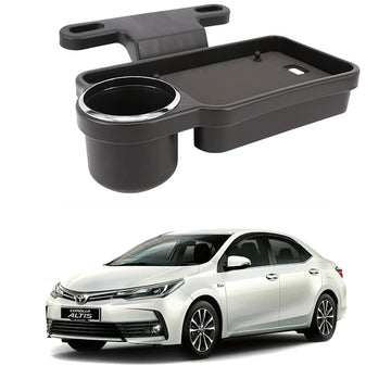 Oshotto (FT04) Foldable Car Auto Headrest Rear Back Seat Table Drink Food Cup Tray Holder Compatible with Toyota Corolla  Blac