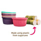 The First Years Greengrown Reusable Bowls With Lids - Toddler Snack Bowl - 8 Pack - Pink/Purple/Teal