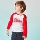Boys Valentine'S Day Shirt Girls Long Sleeve T-Shirt Toddler Raglan Valentines Outfits Kids Love Heart Cotton Tees Tops Clothes