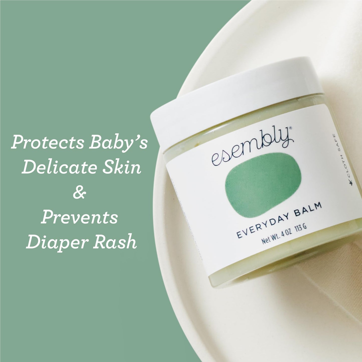 Esembly Everyday Balm, Organic Diaper Balm For Delicate Baby Skin, Diaper Rash Prevention, Multiple Uses Including Nipple Cream,
