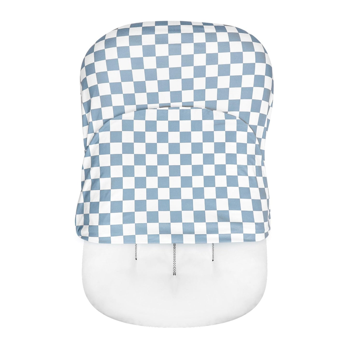 Dilimi Baby Lounger Cover For Boys And Girls, Removable Cover Ultra Soft Comfortable Lounger Slipcover, Blue Checkerboard (Loung