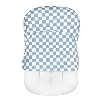 Dilimi Baby Lounger Cover For Boys And Girls, Removable Cover Ultra Soft Comfortable Lounger Slipcover, Blue Checkerboard (Loung