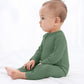 Guisby Baby Zippers Pajamas, Rayon Footless Romper With Mittens Green 12-18 Months