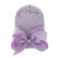Adeimoo Newborn Hospital Hat Baby Girls Hat Cap With Bow Soft Cute Infant Knot Nursery Beanie (4 Pack Ribbon Bow / 0-3 Month)