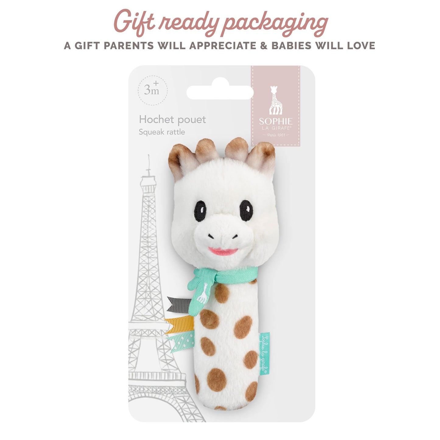 Sophie la girafe | Sweetie Pouet Rattle | Soft, Fun & Easy to Grasp | Awaken All 5 Senses