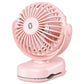 SWEETFULL Portable Clip on Fan - Mini Rechargeable Personal Fan with Strong Clamp, 3 Speeds, 11Hrs Cooling, Cute Small Desk Cool