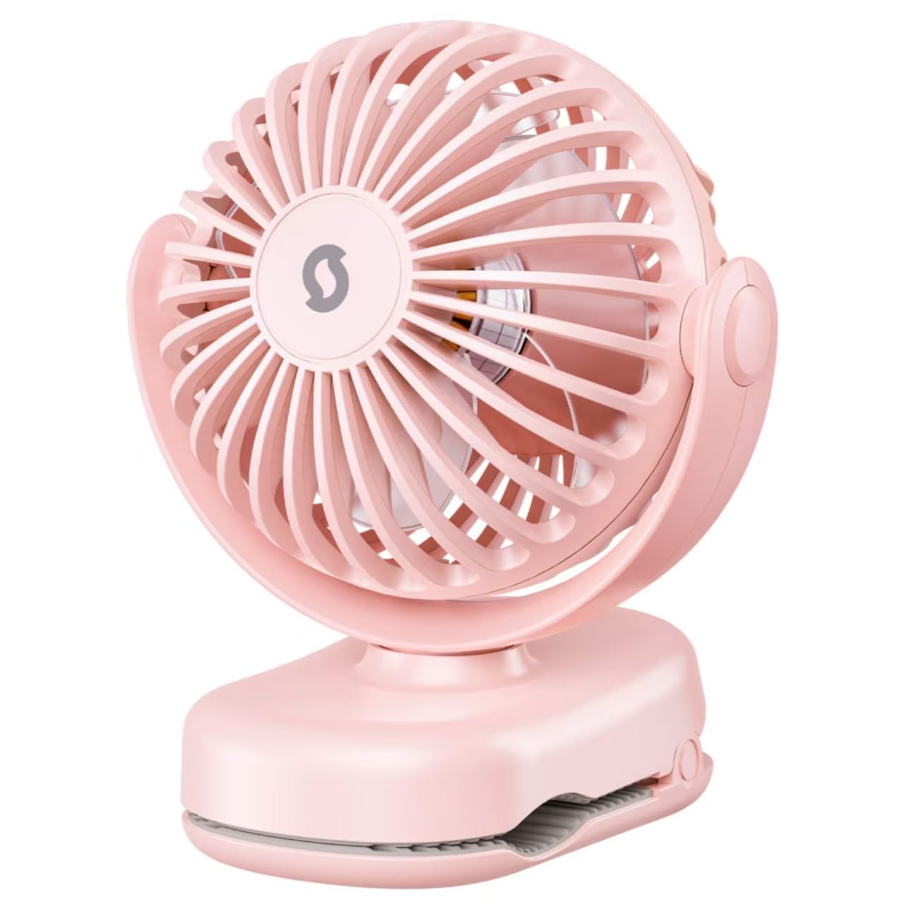 SWEETFULL Portable Clip on Fan - Mini Rechargeable Personal Fan with Strong Clamp, 3 Speeds, 11Hrs Cooling, Cute Small Desk Cool