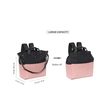 Esvan Diaper Tote Bag Totepack Backpack Crossbody Bag 3 In 1 For Women Laptop Backpack Multifunctional With Insulated Pockets (L