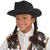 Kids' Black Cowboy Hat - Plush & Fun Polyester - Perfect For Dress Up & Parties - 1 Pc.