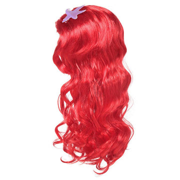 Princess Little Mermaid Costume For Girls Mermaid Wig Princess Ariel Cosplay Dress Up For Birthday Party Halloween Costume (120(