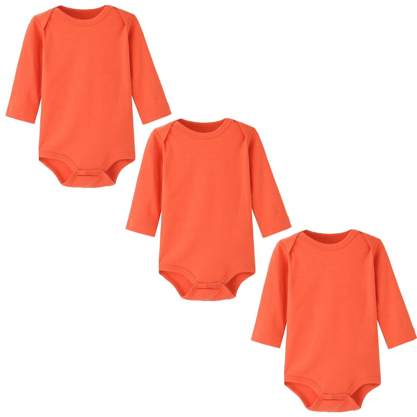 Enfants Ch?Is Orange Long Sleeve Baby Bodysuit 12 Months