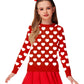 Toddler Girls Valentines Sweaters Kids Love Long Sleeve Sweatshirt White Hearts Outfit Tops Red 3-4 Years