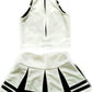Total 2550 Little Girls' Cheerleader Cheerleading Outfit Uniform Costume Cosplay Halloween White/Black (S / 2-5), Ttam2014Bw4-$P