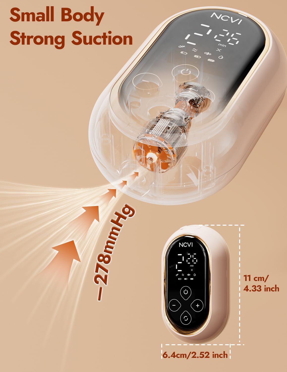 Ncvi Ultra-Lightweight Wearable Breastfeeding Pump Hands-Free&Portable, Hospital-Grade Double Electric Breast Pump Come With Lea
