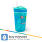 Nuby All In One Snack Bowl And No Spill Soft Straw Cup - 1 Pack Multicolor Snack N' Sip - Holds: 4.5 Oz Container With Lid And 9