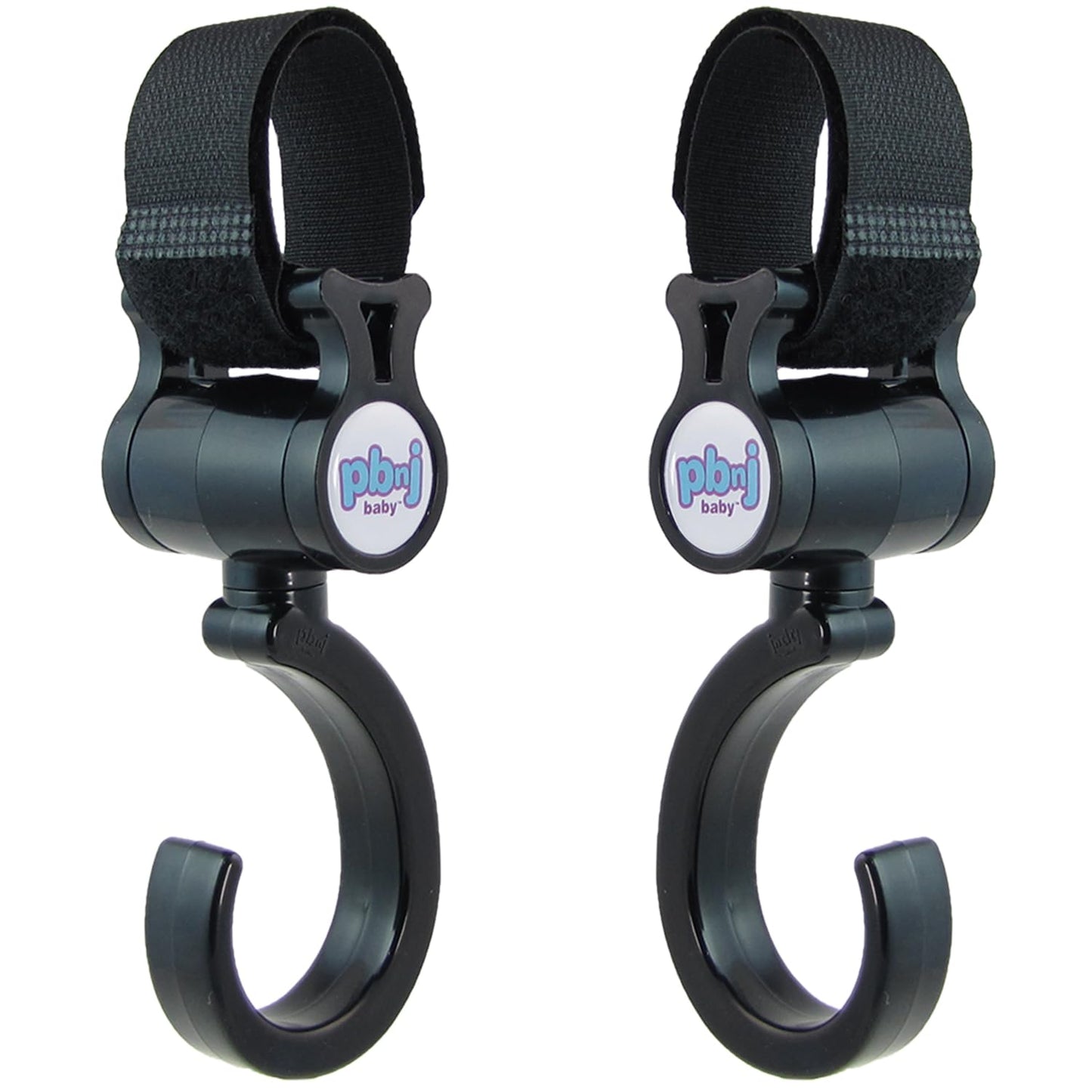 Pbnj Baby Stroller Hooks 2 Pack Organizer Clip Travel Purse Shopping Diaper Bags