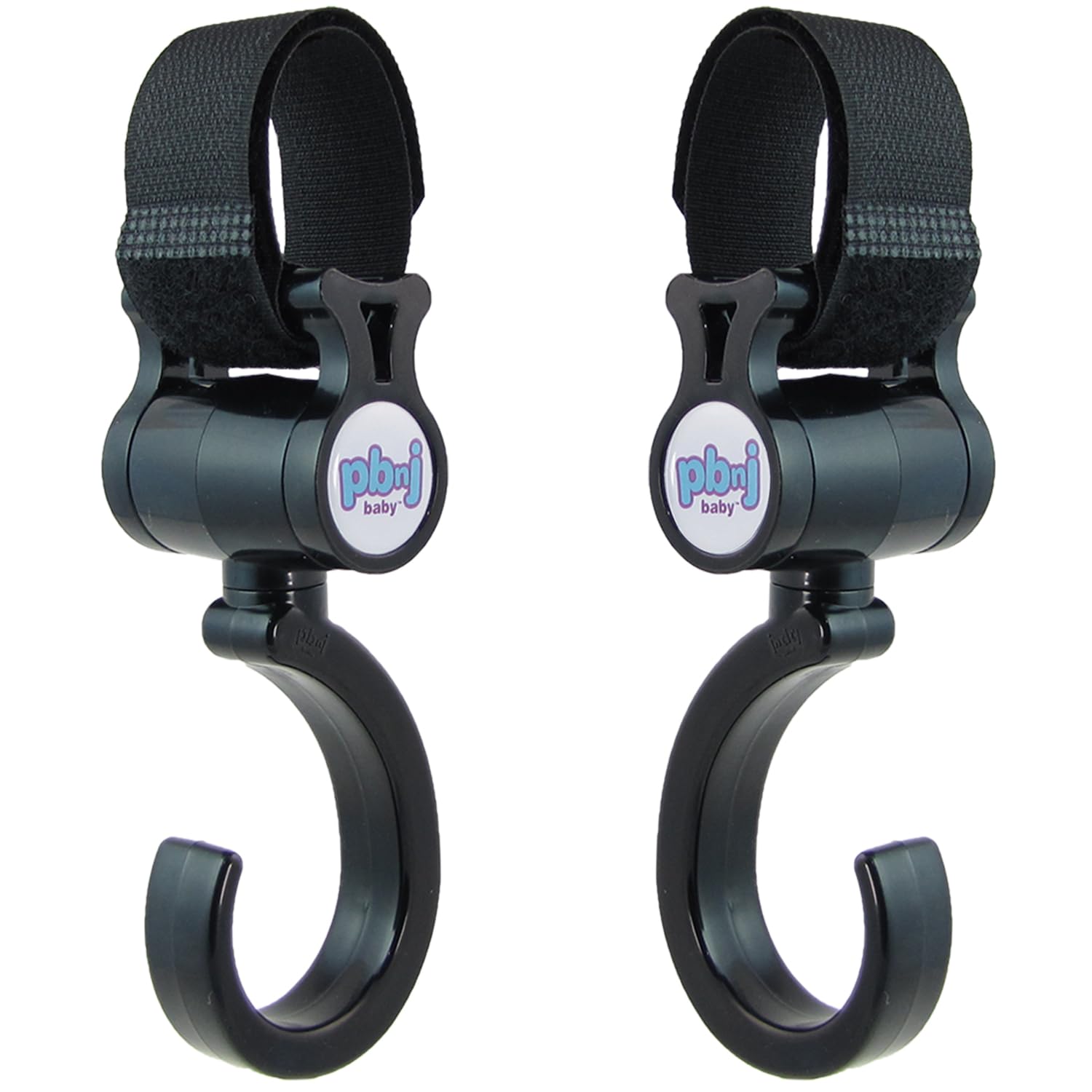 Pbnj Baby Stroller Hooks 2 Pack Organizer Clip Travel Purse Shopping Diaper Bags