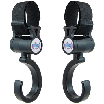 Pbnj Baby Stroller Hooks 2 Pack Organizer Clip Travel Purse Shopping Diaper Bags