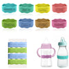 3UMeter 4PCS Personalized Waterproof Name Labels for Kids Custom Silicone Bottle Labels Engraved Non-Slip Elastic Reusable Water