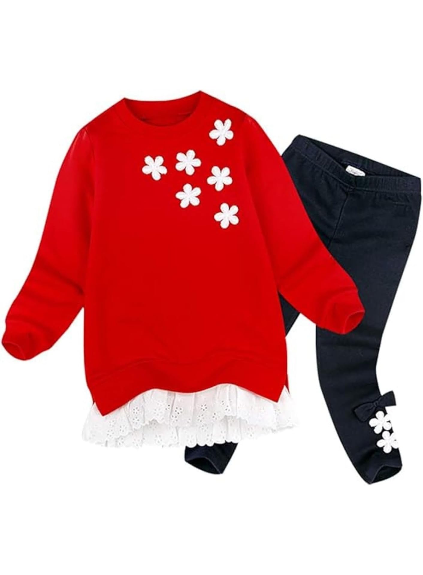 BOMDEALS Adorable Cute Toddler Baby Girl Clothing 2pcs Outfits(303,Red,90)