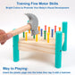 OUJILA Wooden Baby Workbench Pounding Hammer Toy for Toddlers,STEM Educational Preschool Learning Toys for Kids, Great DIY Gift