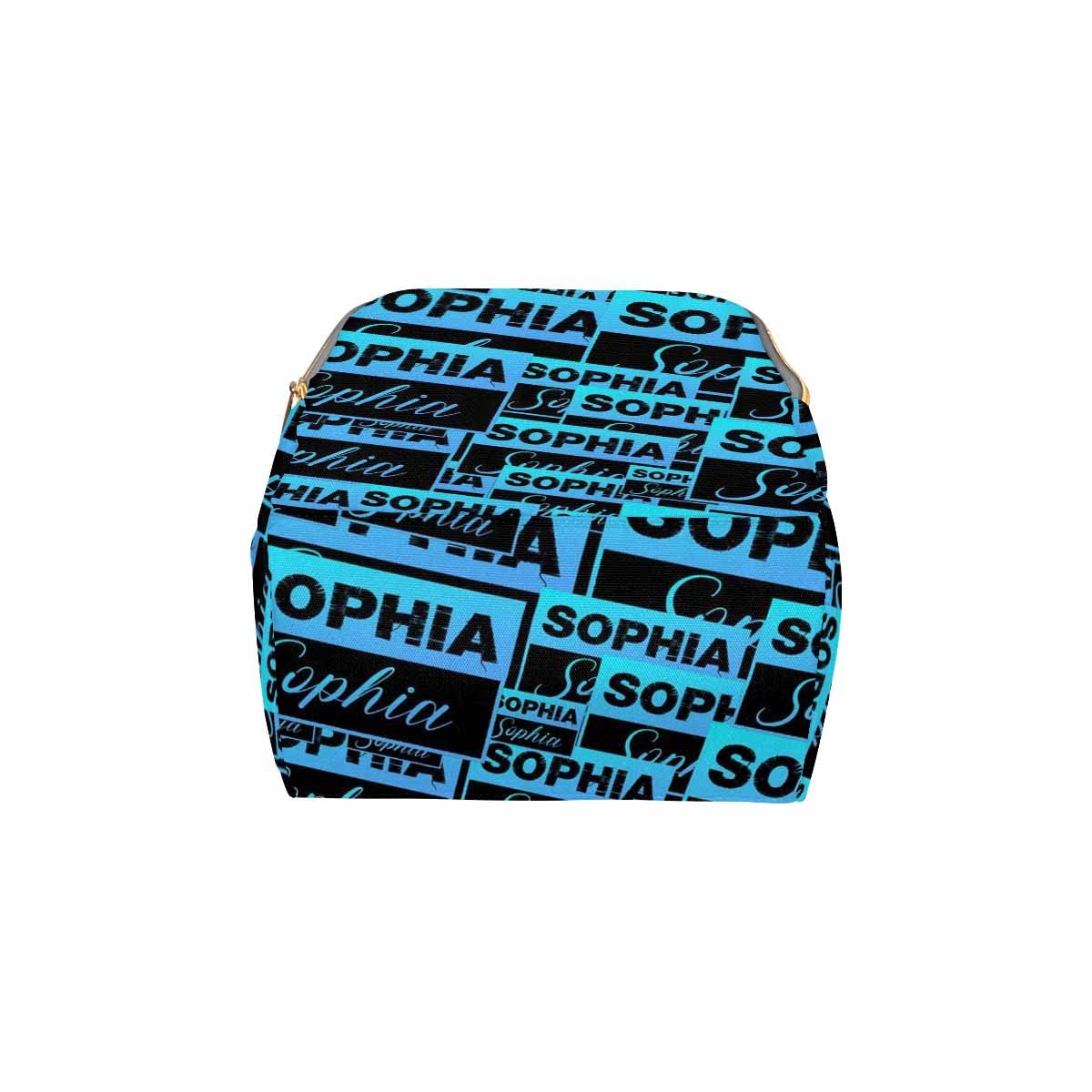 Personalized Name Diaper Backpack, Custom Blue & Black Name Diaper Bag Mummy Nursing Baby Bag Casual Travel Daypack Bag Fashion