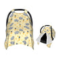 Muishi Gray Rhinos and Pineapples Baby Car Seat Canopy Nursing Cover for Newborn Car Seat Breastfeeding Covers Blanket Newborn S